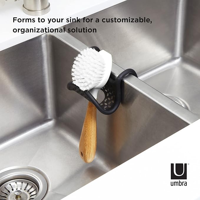 Umbra Sling Flexible Sink Caddy, Elastic Non-Slip Sponge Holder - Image 4