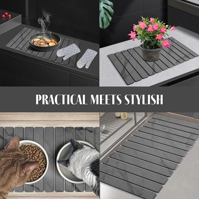 2 PCS Extra Large Stone Dish Drying Mat - Image 7