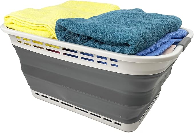 SAMMART 42L Collapsible Plastic Laundry Basket - Image 3