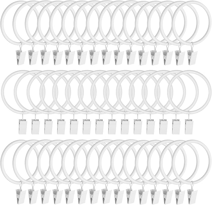 Lansian 44 Pack Curtain Rings by Lansian