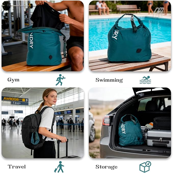 Travel Laundry Bag, Vacuum Compression Dirty Clothes Travel Bag - Image 7