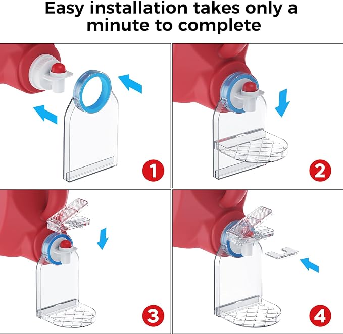 Clear Laundry Detergent Dispenser Cup Holder & Nozzle Force-Saving Switch - Image 6
