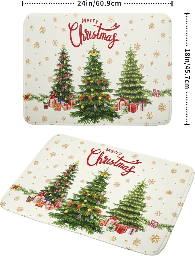 Kawani Christmas Tree Dish Drying Mat 18x24 - Image 2