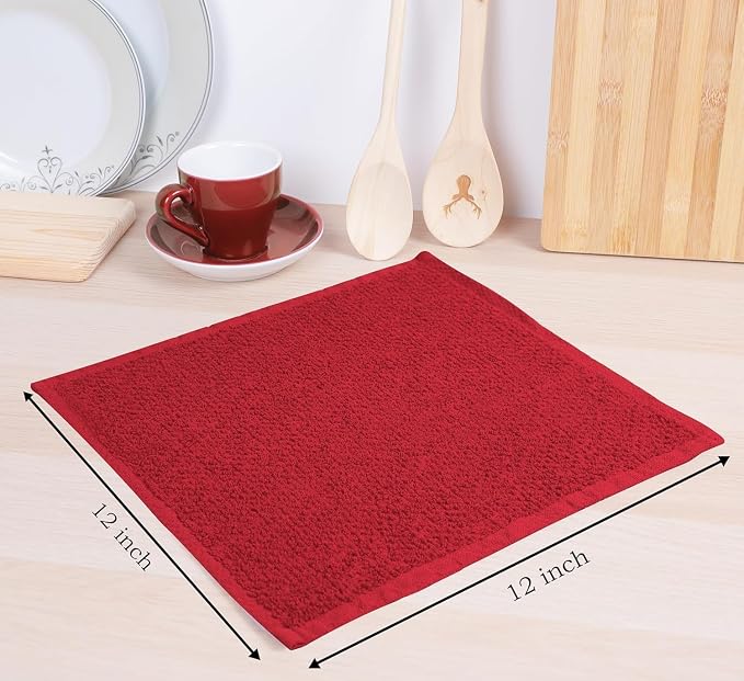AMOUR INFINI Cotton Kitchen Dish Cloths Set of 8 – Highly Absorbent, Super Soft - Image 2