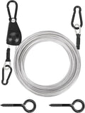 TooTaci Outdoor Clothesline Kit, 45ft 3/16" PVC Coated Clothesline Cable by TooTaci