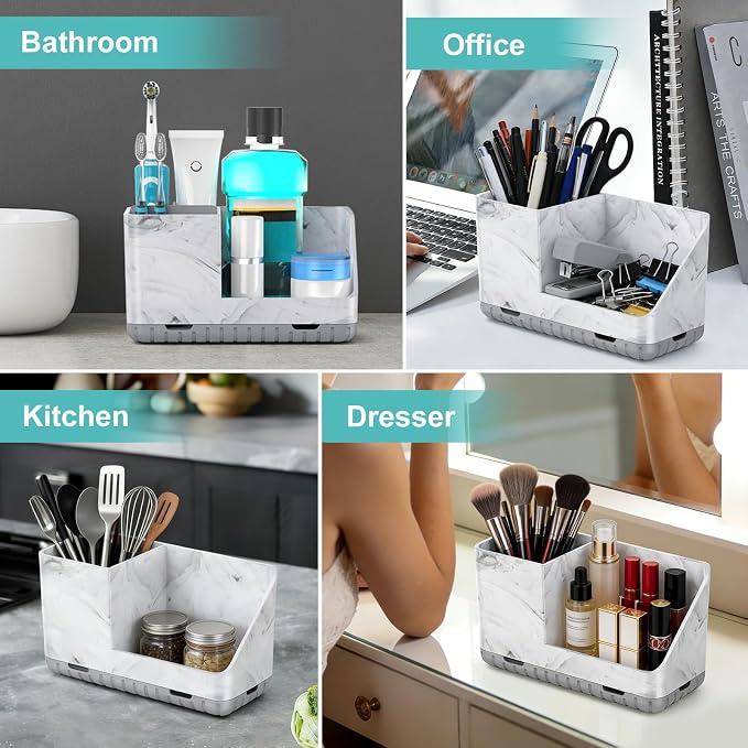 Toothbrush Holders for Bathroom Countertop Organizers | Easy To Clean, - Image 7