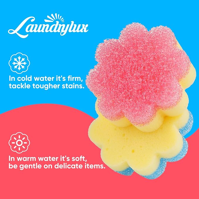 LAUNDRYLUX Scrub Sponge, Dual-Sided Temperature-Responsive Scrubber | - Image 3