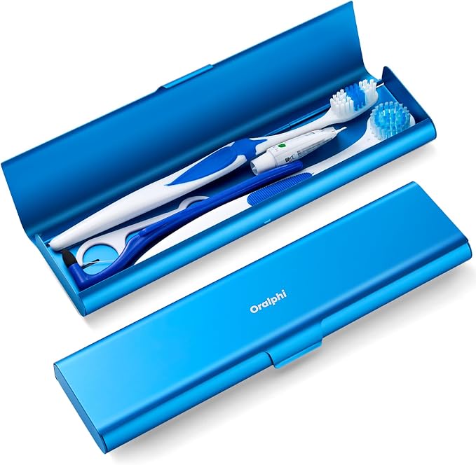 Wider Aluminum Toothbrush Travel Case, Portable Travel Toothbrush Holder by Oralphi