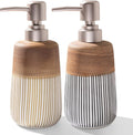 2 Pcs Ceramic Soap Dispenser Set, 16 Oz Refillable Liquid Soap Dispensers by Unknown