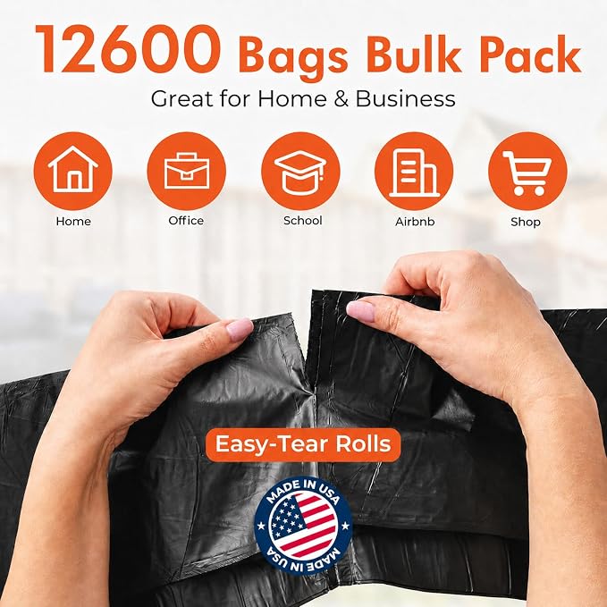 Delxo 55-60 Gallon Trash Bags, 40×54'' Large Black Garbage Bag | - Image 6