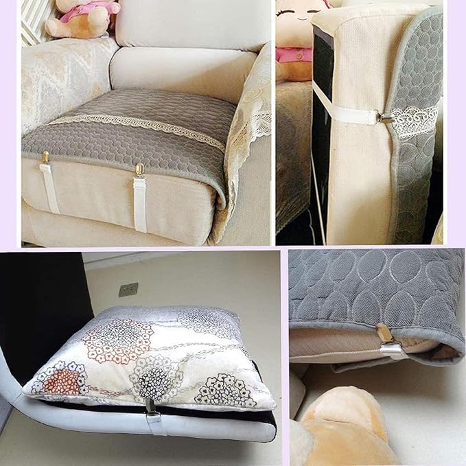 8pcs Adjustable Bed Sheet Straps & Clips, Elastic Fitted Sheet Holder from 14 - Image 5