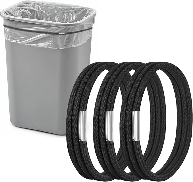 Garbage Can Bands Fits 13 to 30 Gallon Trash Cans, 3 Pack Durable Trash Can Bag by Hongmed