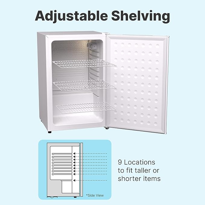 Premium Undercounter/Freestanding Beverage Cooler & Mini Fridge 4.3 Cu.ft./122L with Reversible Solid Doors, Compact Refrigerator for Home, Restaurants, Commercial