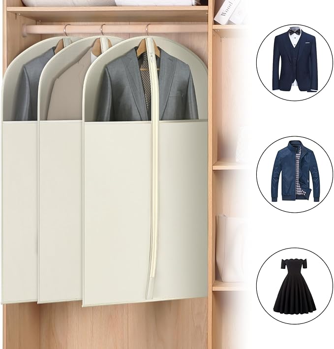 Univivi Garment Bag Suit Bag for Closet Storage, 40 Inch, Oxford Fabrics - Image 5