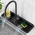 PoYang 17.7 Inch Faucet Mat for Kitchen Sink Splash Guard, Snap Button Holds It by PoYang