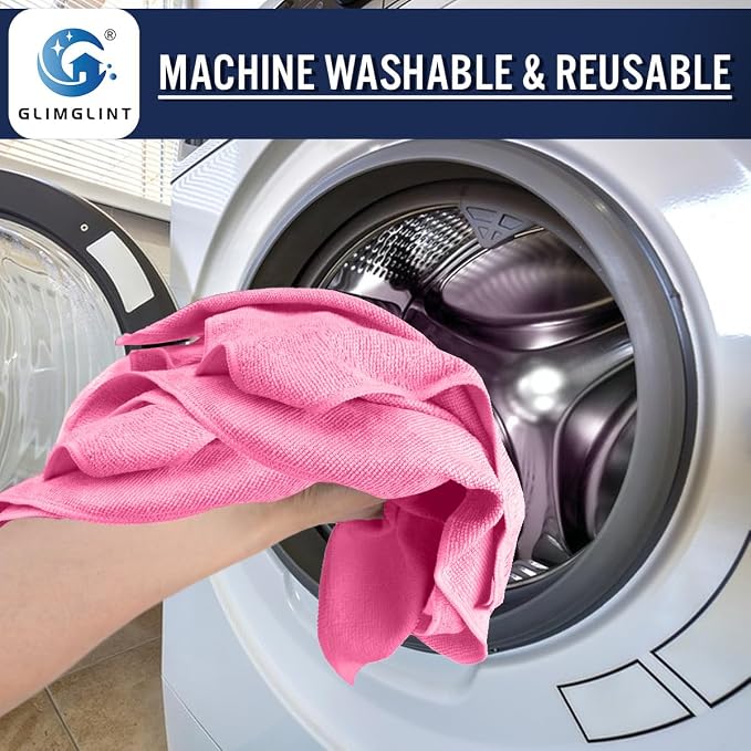 GLIMGLINT Microfiber Cleaning Cloth, 12 Pack Towels - Image 6