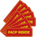 Signs ByLITA Standard FACP Inside Sign | Fire Safety Signage (Red/Yellow) - Medium 10 Pack