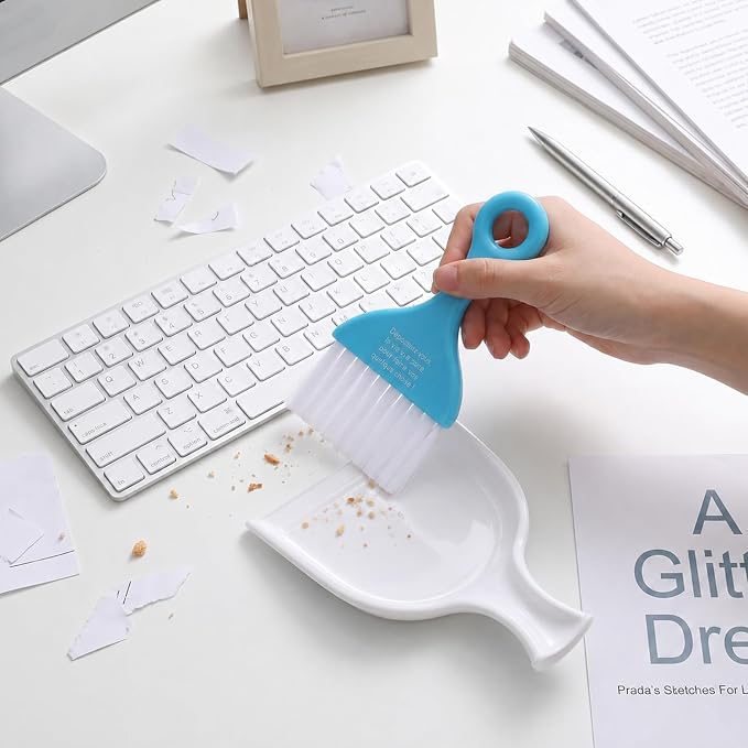 3 Pcs Mini Dustpan and Brush Set, Colorful Small Broom and Dustpan - Image 5