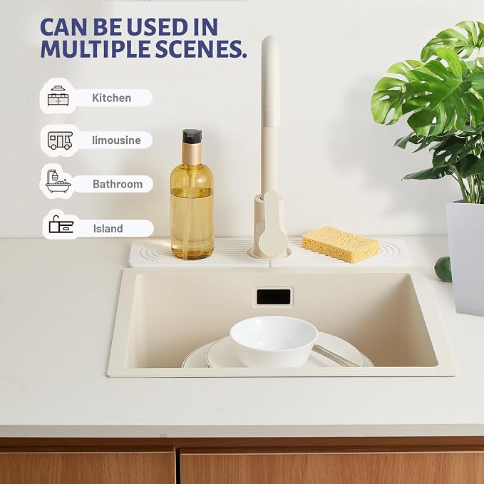 Stone Faucet Mat for Kitchen Sink, Faucet Mat Fast Drying Diatomite | Sink - Image 8