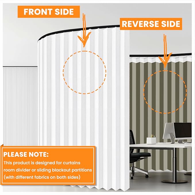 100% Blackout Room Divider Curtains Screen Partitions, Blackout Sound Reducing Divider Room Panel for Doorway Glass Window Sliding Door Patio(White, W180 x L84, 1 Pack)