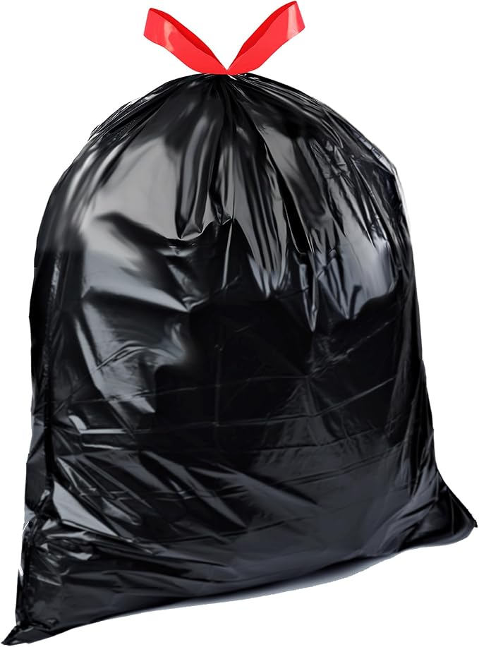 Amazon Basics 30 Gallon Multipurpose Drawstring Trash Bags, 20% Post Consumer - Image 2