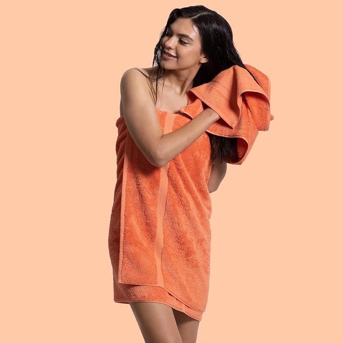 Chakir Turkish Linens 100% Cotton 4-Pack Hand Towels 16x30, Coral | Premium - Image 2