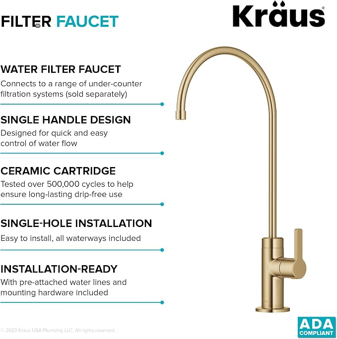 KRAUS Oletto Single Handle Drinking Water Filter Faucet - Image 7