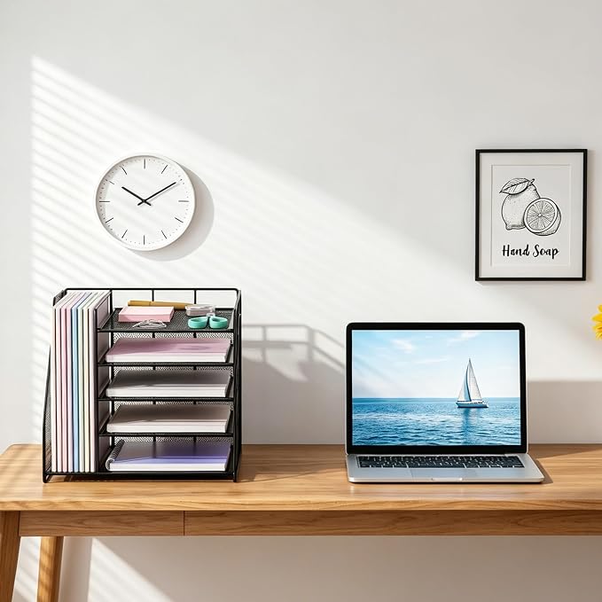 OPNICE Desk Organizer, 5-Tier Paper Organizer Letter Tray, Office Desk - Image 6