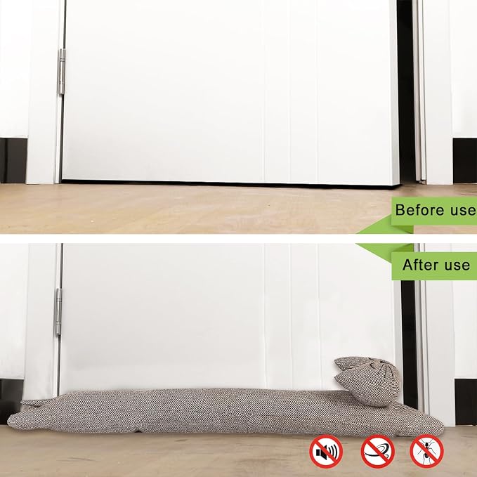 36 Inch 3LB Heavy Duty Under Door Draft Stopper, Decorative Soundproof Door - Image 5