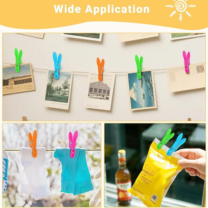 48 Pcs Colorful Plastic Clothes Pins - Image 7