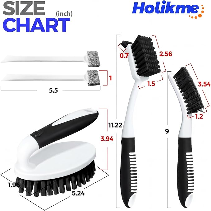 Holikme Cleaning Brush Set for Household Use, Scrub Brush, Kitchen Brush - Image 6