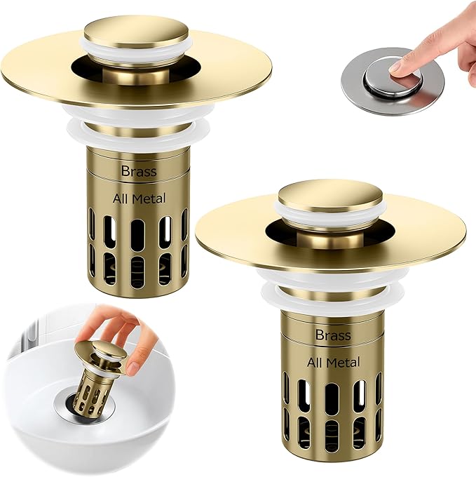 Bathroom Sink Stopper, Pop Up Drain Strainer by Unknown