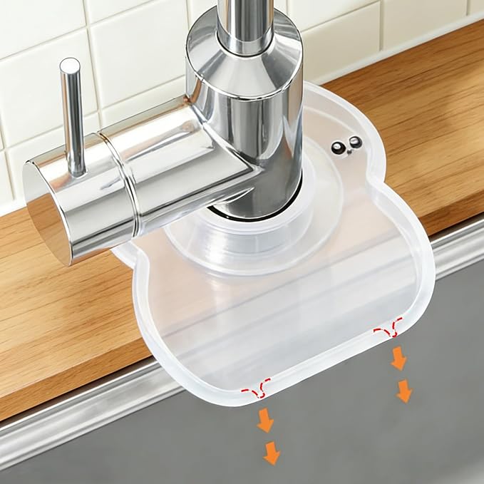 Silicone Faucet Mat for Kitchen Tap Compact Sink Splash Guard Protectors Behind - Image 4
