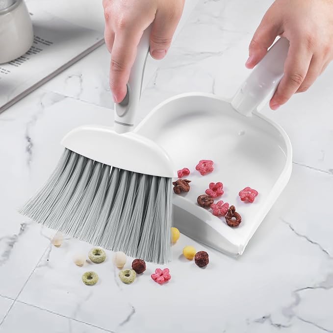 NACENA Small Dust Pan and Brush Set, Mini Broom and Dustpan Set - Image 4