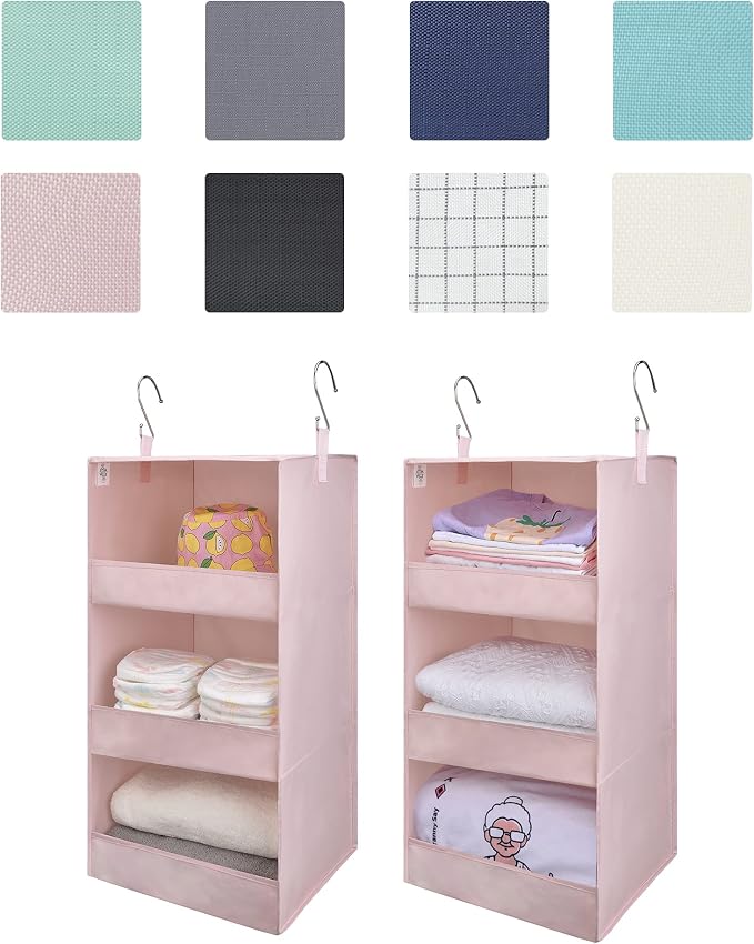GRANNY SAYS 3-Shelf Hanging Closet Organizer, Foldable Storage, No-Sag Support - Image 7