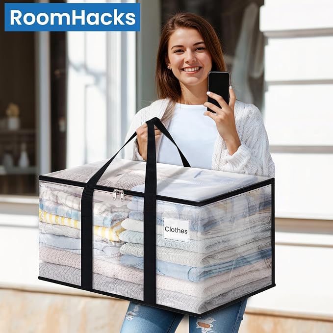 RoomHacks Moving Bags, Heavy Duty Large Storage Bags, 2 Pack, Foldable Storage - Image 6