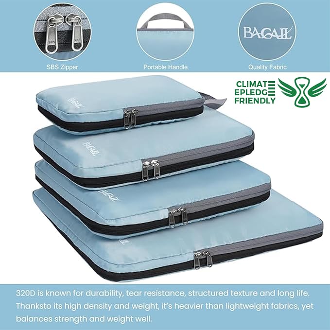 BAGAIL 4 Set/6 Set/8 Set Compression Packing Cubes Travel Accessories - Image 5