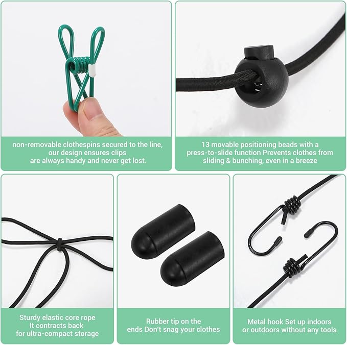 Retractable Portable Travel Clothesline - Image 3