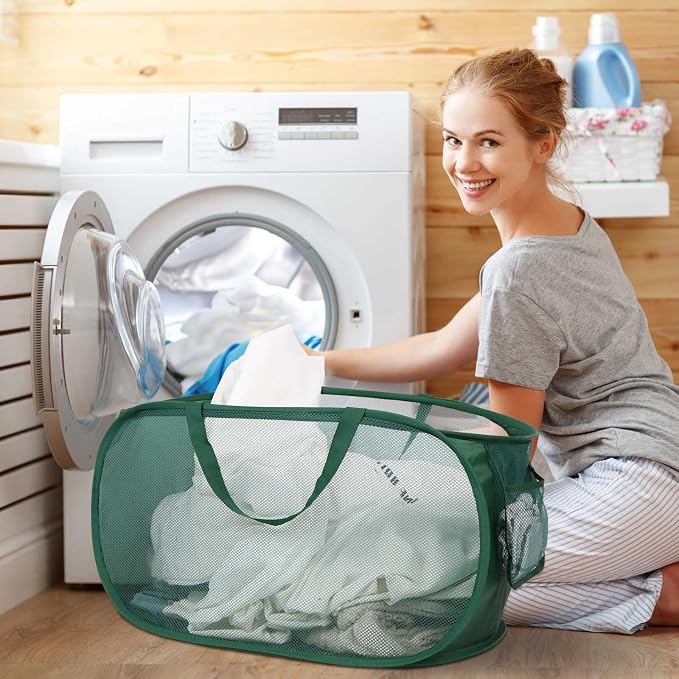 6 Pcs Durable Collapsible Laundry Baskets, Foldable Laundry Basket Large Opening - Image 2