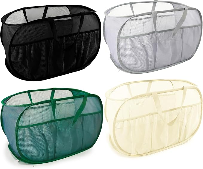 Collapsible Laundry Baskets, Upgrade Pop Up Laundry Hamper by BATTOO