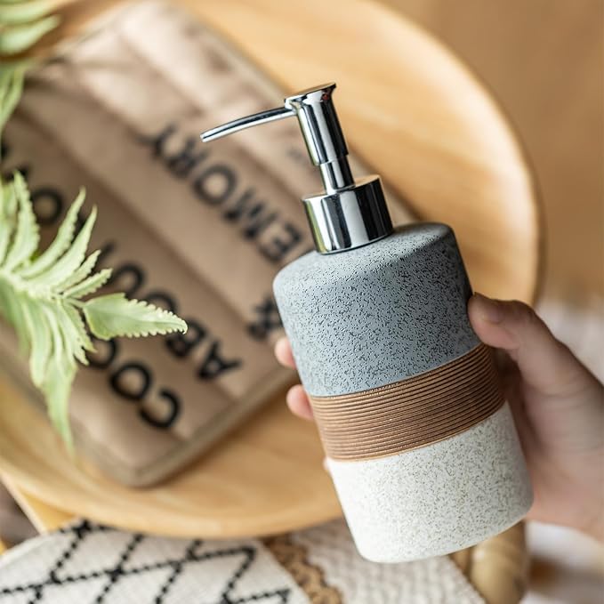 Hand Soap Dispenser Set for Bathroom, Kitchen Dish Soap Dispenser | Liquid Soap - Image 3