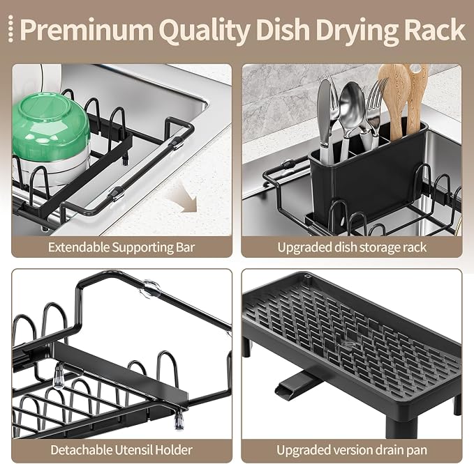 Expandable Over Sink Dish Rack, Small Dish Drying Rack - Image 6