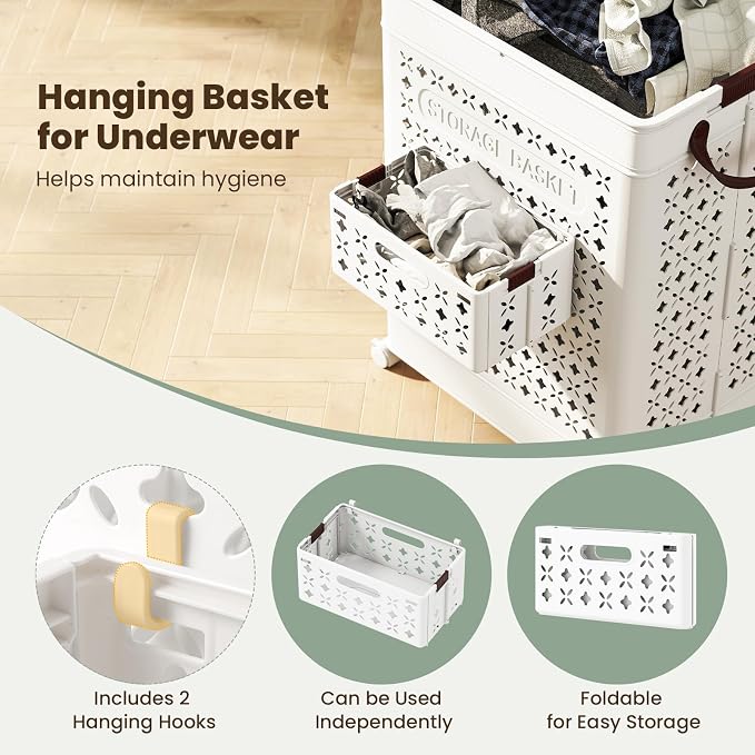 Giantex 75L Collapsible Laundry Baskets - Image 7