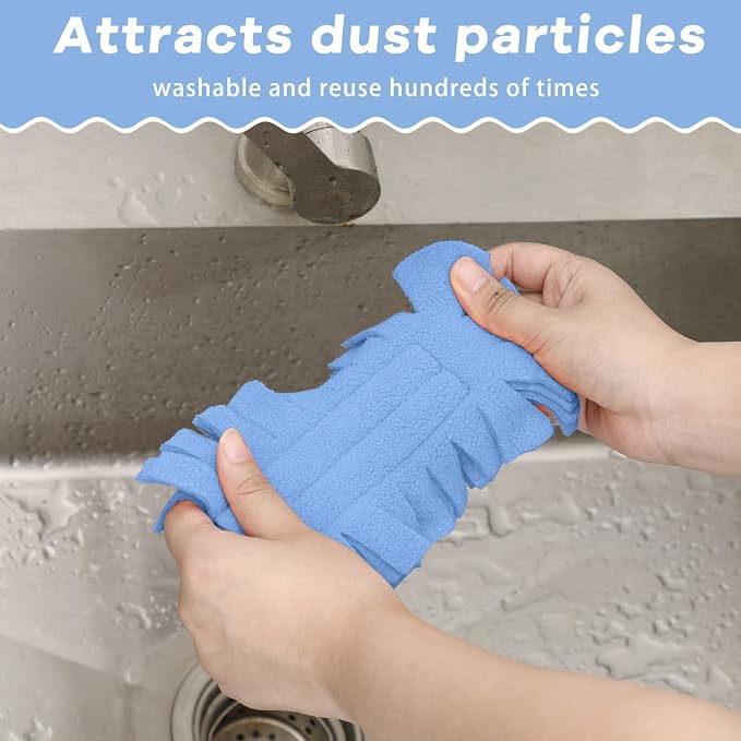 Zubebe 12 Pcs Reusable Duster Refills Fleece - Image 6