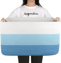 OIAHOMY Blanket Basket Laundry Basket Dog Toy Basket 75L Light Blue by MasterofSpaceOptimization