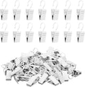 Curtain Clips Hooks, 100 Pack Stainless Iron Drapery Hooks Clips by Unknown