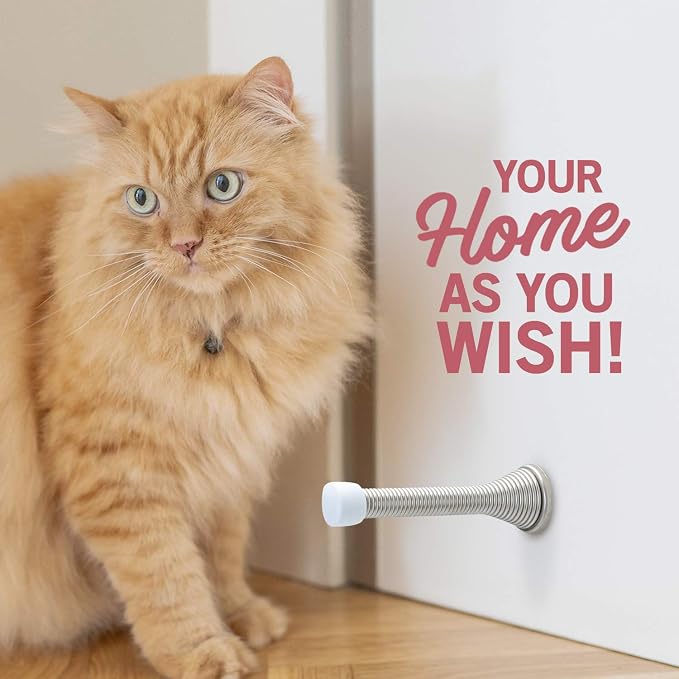 Jack N’ Drill Spring Door Stopper w/ 3X Hinge Pin Door Stops | Flexi Heavy Duty - Image 8
