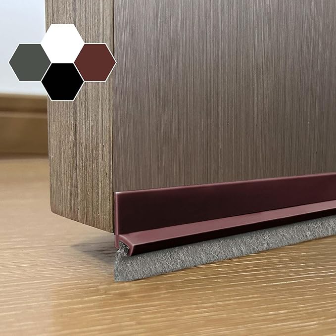 Self-Adhesive Brush Door Sweep, 39.37" L x 1" W, Blocks Dust and Noise by Unknown
