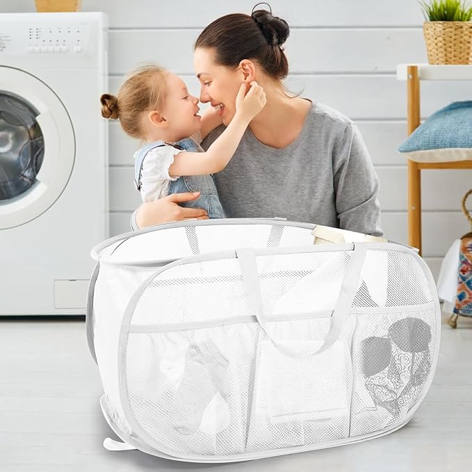 Collapsible Laundry Baskets, Upgrade Pop Up Laundry Hamper - Image 9