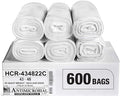 Aluf Plastics 56 Gallon 22 Micron Clear Trash Bags 43" x 48" 600 Count by AlufPlastics